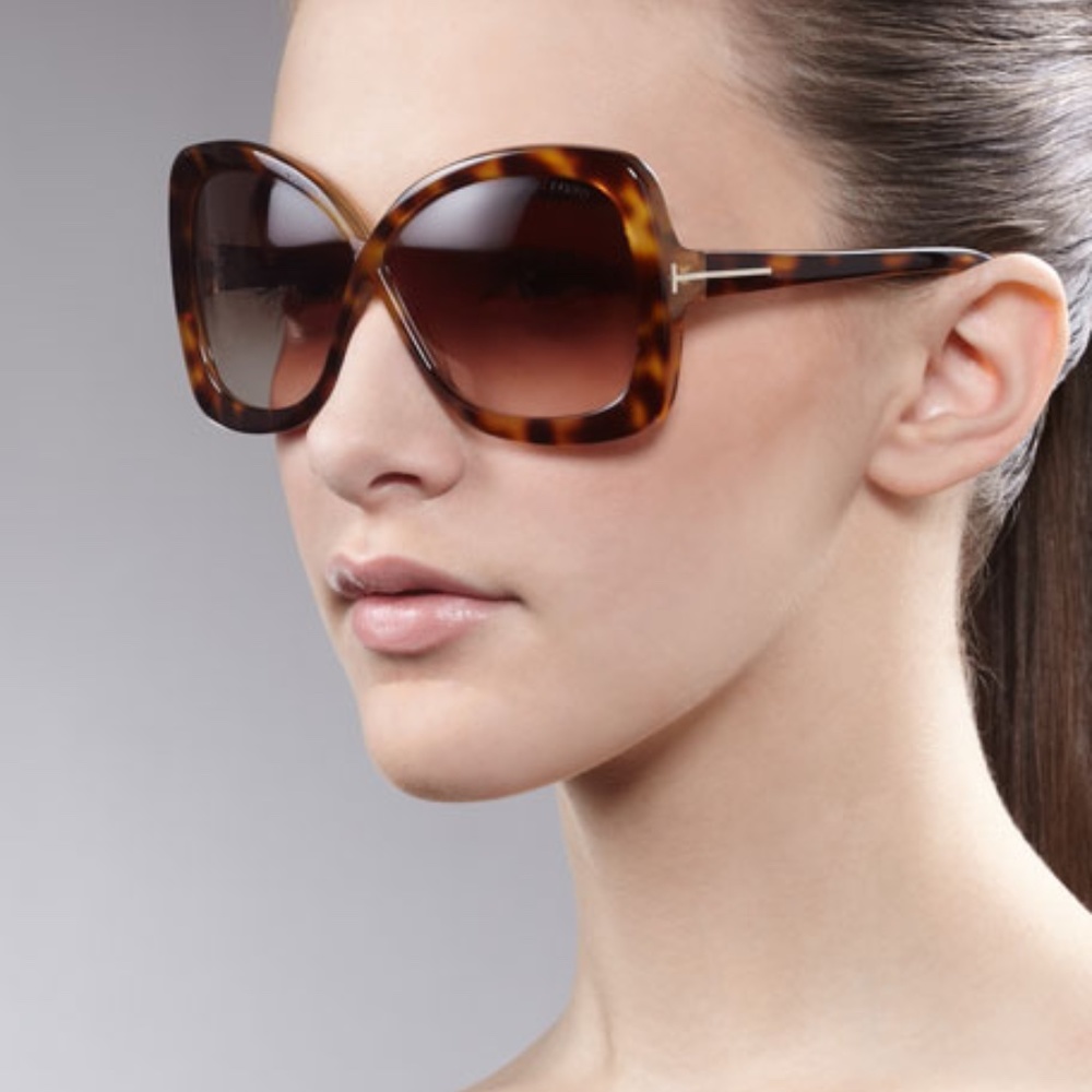By TOM FORD Calgary Butterfly Vintage Sunglasses, tortoise Havana.